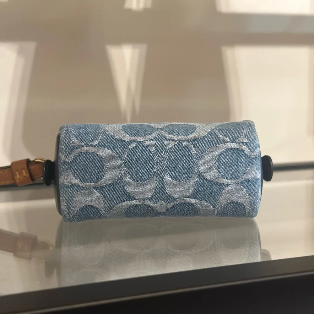 Coach Denim Pouch Wristlet - Picture 6 of 9